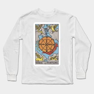 Wheel of Fortune, Raider Waite Tarot, Divination Tarot Long Sleeve T-Shirt